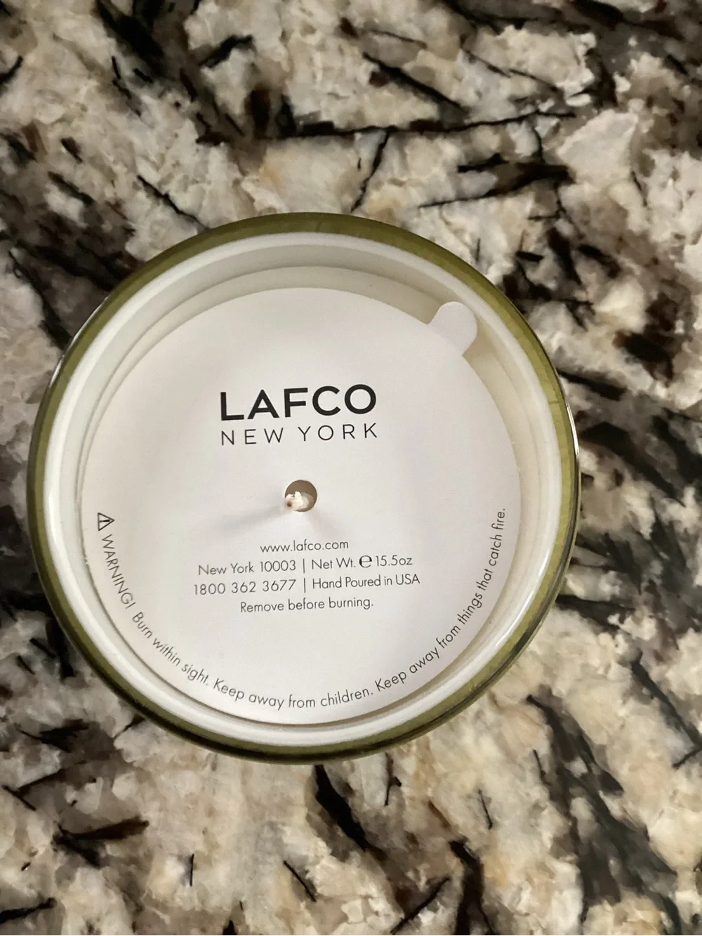 Olive Green Glass Jar Candle - Clean White Wax